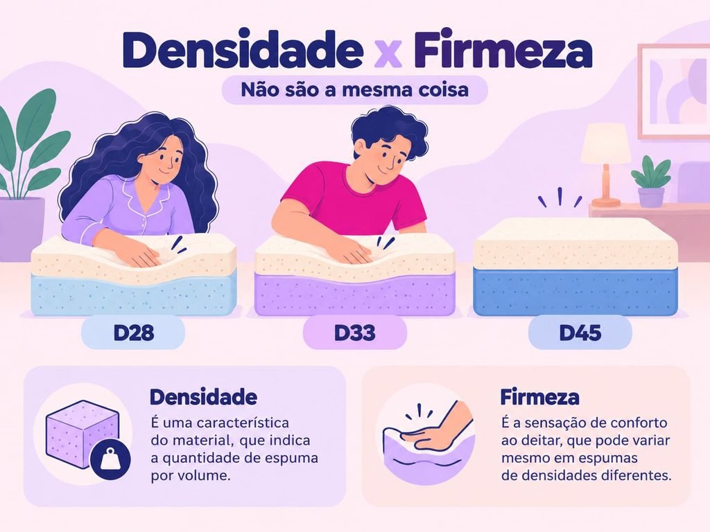 Colchão D33 é duro ou macio?